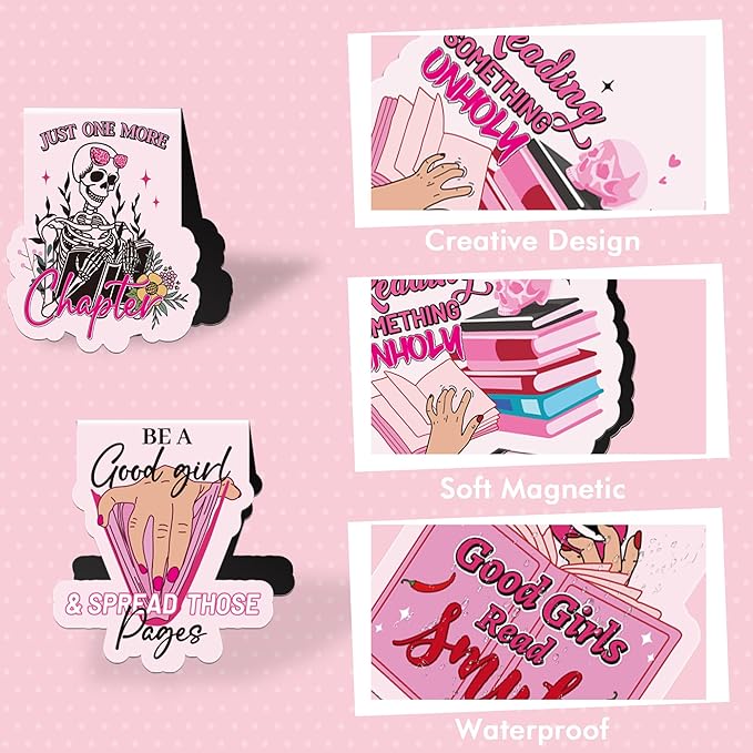 Funny Magnetic Bookmarks for Women: 9 Pcs Cute Magnet Book Marks for Reading, Spicy Fairytale Book Markers Clips, Bookish Gifts for Women Hot Girls Adults