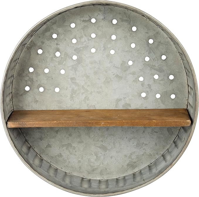 Primitives by Kathy 38024 Distressed Wall Shelf, Metal and Wood
