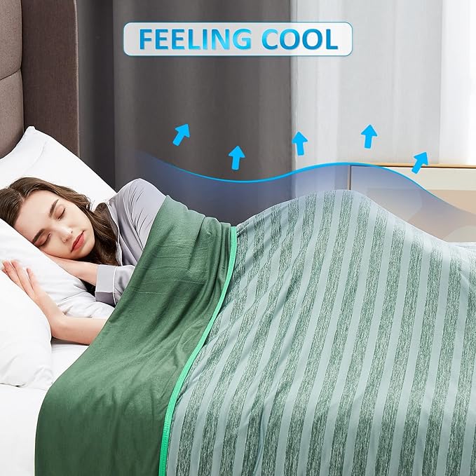 Guohaoi Cooling Blanket (90"x108"King Size) for Hot Sleepers,Absorbs Heat to Keep Body Cool for Night Sweats,100% Oeko-Tex Certified Cool Fiber,Breathable,Comfortable,All-Season.