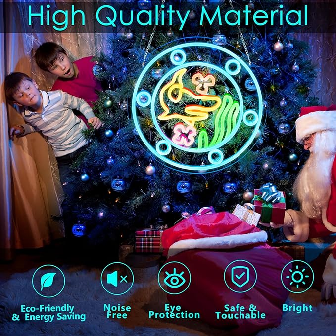 OCEAN WORLD Neon Sign Joy Love Peace Led Neon Lights Pink Neon Sign for Bedroom Led Sign USB Powered Neon Signs for Wall Decor Dimmable for Christmas Thanksgiving Birthday Party Girls Gifts