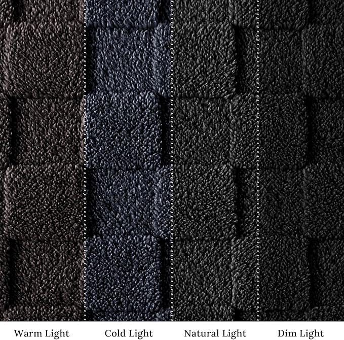 Exclusivo Mezcla Twin Size Flannel Fleece Blanket, Super Soft and Warm Lightweight Checkered Pattern Blankets for All Seasons, 60x80 Inches, Black