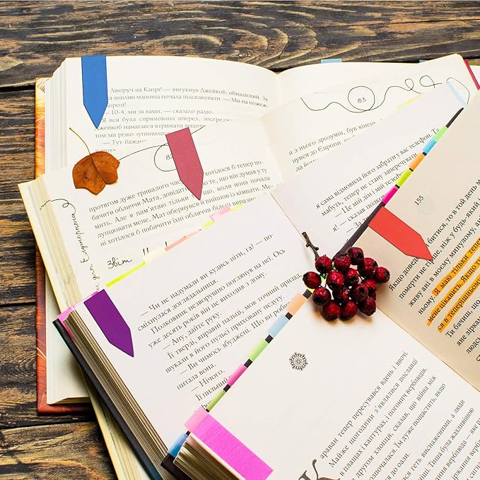 96 Pieces Arrow Shaped Magnetic Bookmark Colorful Magnet Page Markers Magnetic Page Clips for Students Teachers School Home Office Reading Supplies (Bright Color Set)