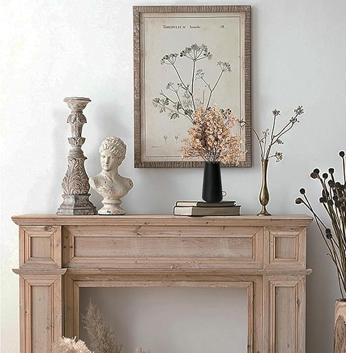 Mandy's Light Brown Artificial Baby’s Breath Flowers 15 Bundles Silk Gypsophila with Bendable Stems for Fall Centerpiece Wedding Decor and Table Arrangements