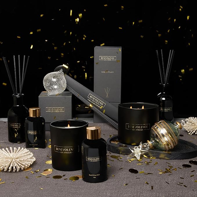 Benevolence LA Bergamot & Jasmine Reed Diffuser Oil Refill | Long Lasting Home Fragrance for Bathroom and Bedroom | Essential Oils for Relaxation - 4 oz