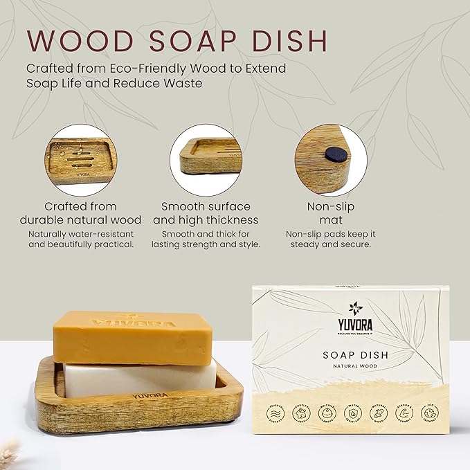 5 OZ Pack of 8 Pcs Women Natural Handmade Body Soaps Floral Radiance Long lasting Luxurious Scents with Natural Ingredients – Sulfate & Paraben Free, Vegan Multi Fragrance With Wooden Soap Dish