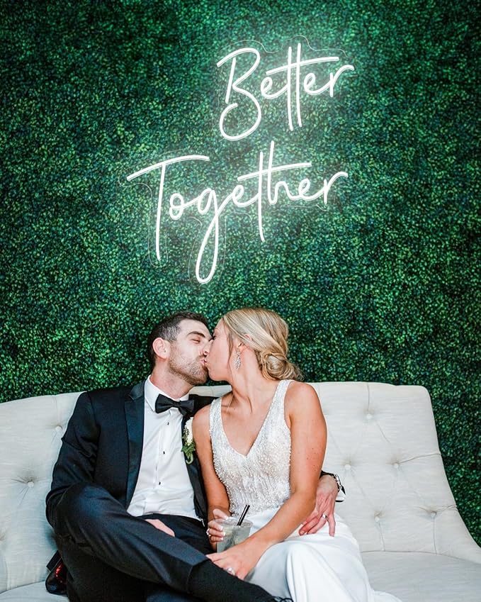 Custom Name Neon Sign Professional, Larger Customizable Wedding LED Neon Sign for Backdrop, Wedding Decor, Micro Weddings, Anniversary, Birthday Party Shop