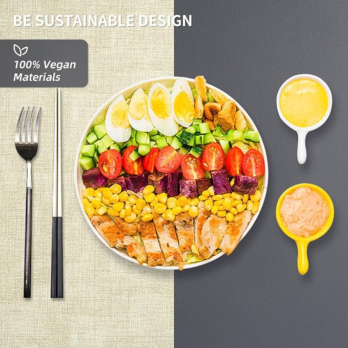 Placemats Set of 8 with Coasters Dual Sided Heat Stain Resistant Place Mats Faux Leather Table Mats Non-Slip Waterproof Oil-Proof Washable Wipeable Table Placemats for Dining Patio Table Kitchen