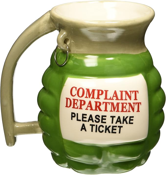 Complaint Department Ceramic Grenade Mug,12 fluid ounce