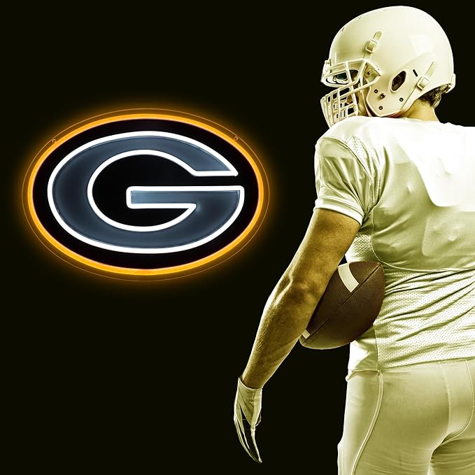 Football Team Neon Sign, Cool Light Up Dimmable Football Team Logo Hanging Led Neon Sign for Wall Decor, Man Cave, Garage, Party, Bar, Game Room Deco, Birthday Gift for Football Fans