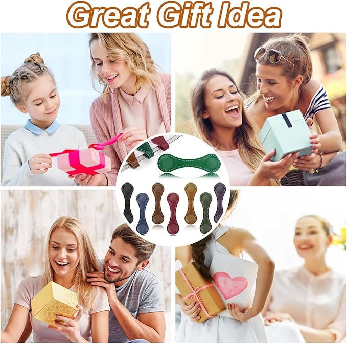 8PCS Magnetic Bookmarks, Leather Magnetic Bookmarks for Women, Double-Sided Magnetic Book Mark Clip Gift for Book Lover Readers Men Women Teachers Students, Book Accessories