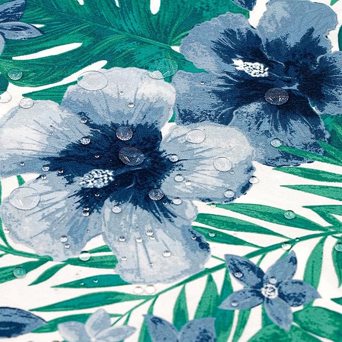 Deep Seat Cushions, Outdoor Cushions, Patio Furniture Cushions, Deep Seat & Back Cushion Patio Cushions with Rmoveable Cover for Backyard Couch Sofa Fade Resistant (22x22x3 in, Blue Flowers)