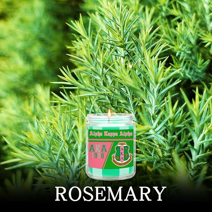 AKA Sorority Gifts,Pink and Green 7oz Scented Candle Sorority Paraphernalia Gifts for Sister Friend,Sorority Scented Home Decor Gift(aka-Green Pink)