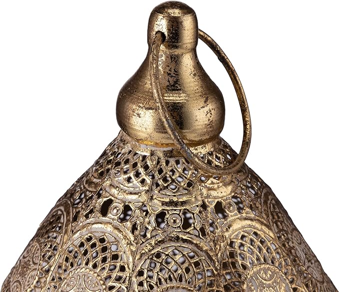 Moroccan Mosaic Table Lamp Metal Turkish Moroccan Handmade Mosaic Bedside Lamp Vintage Nightstand Lamp for Bedroom Living Room Home Decor, Size 11" H x7.5 D