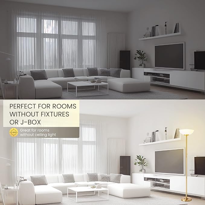 Super Bright Floor Lamp 8000LUMEN!! DIMMABLE 30K Light up a Full Room, Modern and Elegant Design