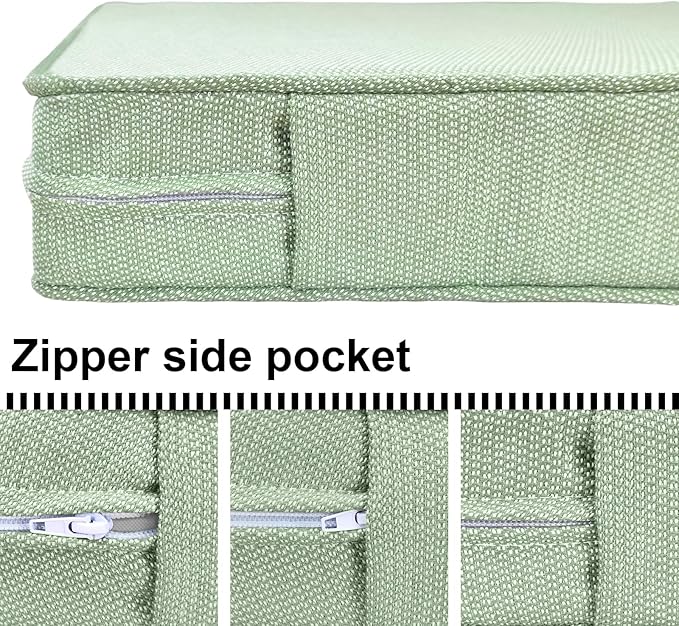 Deep Seat Cushions, Outdoor Cushions, Patio Furniture Cushions, Deep Seat & Back Cushion Patio Cushions with Rmoveable Cover for Backyard Couch Sofa Fade Resistant (22x24x4 in, Light Green)