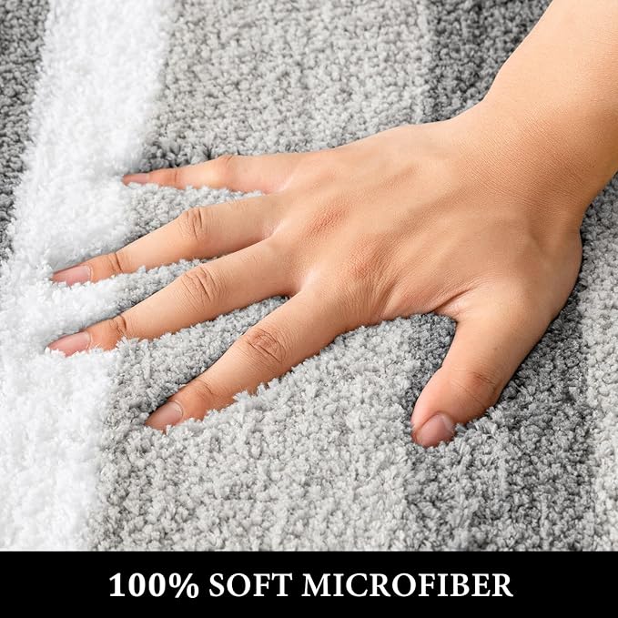 MIULEE Yellow Bathroom Rug, 24 x 36 Inches Bath Mat with Thick Absorbent Microfiber and Non Slip Back for Bathroom Floor Tub Shower, Machine Washble