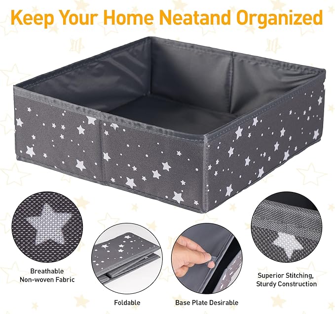 Drawer Organizer Clothes, 8 Pack Underwear Organizer, Foldable Closet Organizers and Storage drawer dividers for clothes, dresses and Socks