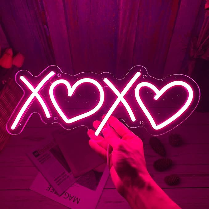 Neon Sign for Wall Decor Bedroom Birthday Party Gift Boyfriend Girlfriend Lover Teens Kids Room USB Operated Led Light Sign,Pink 16 x 6.3 Inch