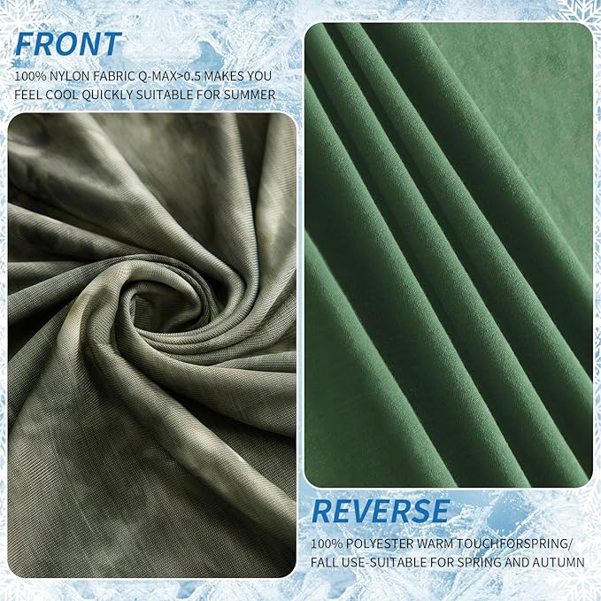 Guohaoi Cooling Blanket (90"x108"King Size) for HotSleepers,Decortive Tie Dye,Absorbs Heat to Keep Body Cool for Night Sweats,Arc-Chill Q-Max >0.5Cool Fiber,Keep Cool,All-Season.