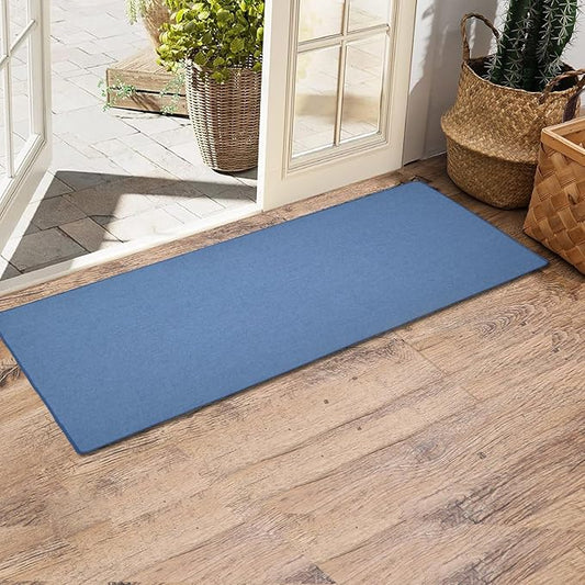 Yancorp 3'x5'Ultra Thin Big Bathroom Rugs,Low Profile Bath Mat Non Slip Fit Under Door Absorbent Shower Rug Washable Large Indoor Door Mat