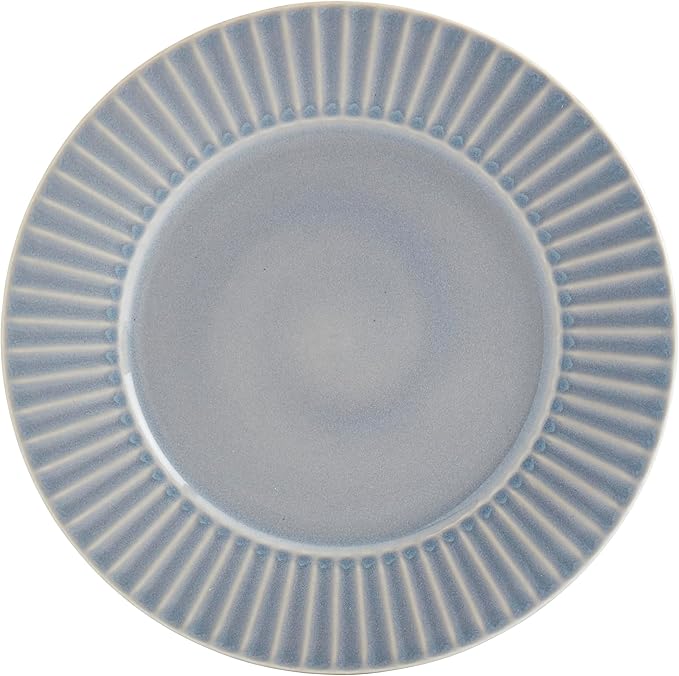 Tabletops Gallery Richmond 12-Piece Reactive Glaze Stoneware Dinnerware Set of Kitchen Dishes, Dinner Plates, Cereal Bowls, Service for 4, Gray
