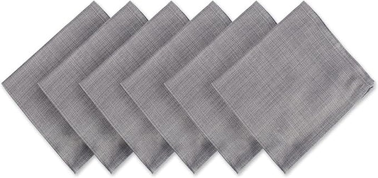 DII Variegated Tabletop Collection, Napkin Set, 20x20, Gray, 6 Piece