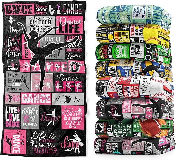 Dance Towel for Girls 30" x 60" Microfiber Dancing Beach Towel for Women Bath Pool Shower Camping Travel Towel