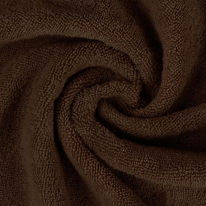 Utopia Towels 6 Piece Premium Hand Towels Set, 16 by 28 inches, 100% Ring Spun Cotton, Lightweight and Highly Absorbent Towels for Bathroom, Travel, Camp, Hotel, and Spa, Dark Brown