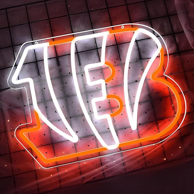 Neon Signs for Wall Decor Football Neon Light for Sports Fans Neon Sign for Man Cave Decor Football Team Neon for Club Garage Gamer Room Bar Birthday Gifts Size 16.1 * 11.8In(ZYLD131)