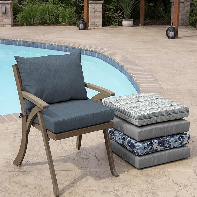 Arden Selections Performance Outdoor Cushion Set 21 x 21, Denim Alair