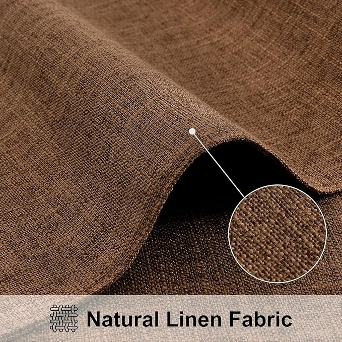 homing Brown Cloth Placemats Set of 4 – Cotton Linen Blend Washable Farmhouse Dining Table Mats for Indoors & Outdoors, Easy to Clean, 13 x 19 Inch
