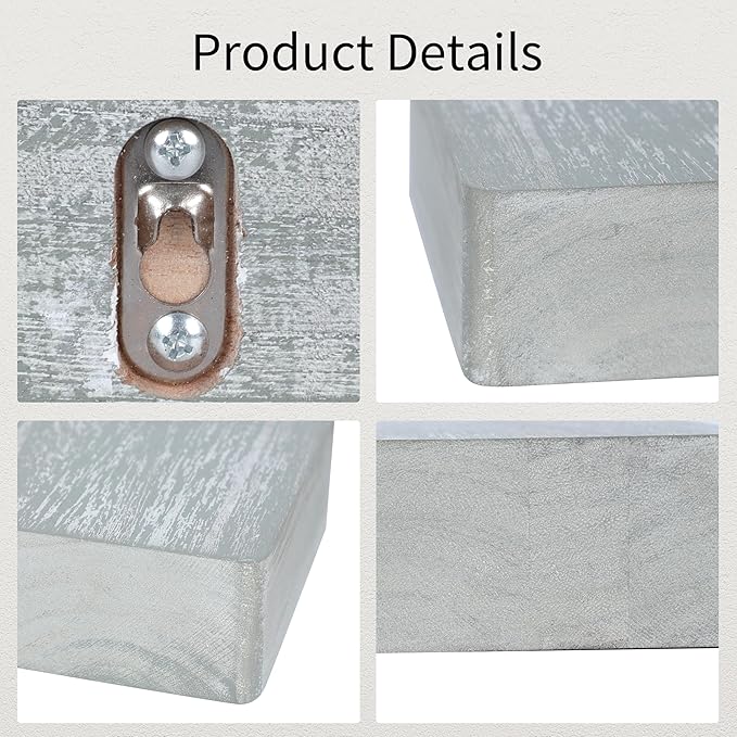 Small Floating Shelf for Wall,5 Inch Mini Wall Shelf,Display Plant Collectibles for Kitchen Bathroom Bedroom Living Room (Vintage Grey)