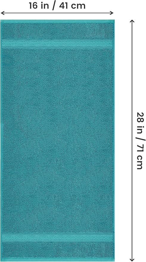 Utopia Towels 6 Pack Premium Hand Towels Set, 16 by 28 inches, 100% Ring Spun Cotton, Ultra Soft and Highly Absorbent 600GSM Towels for Bathroom, Gym, Shower, Hotel, and Spa, Turquoise