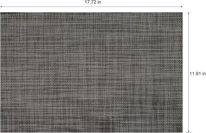 Placemats Set of 6 Washable Indoor/Outdoor Vinyl Place Mats for Dining Table Durable Non-Slip Heat Resistant PVC Weave Table Mats(Cappuccino)