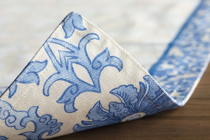 Maison d' Hermine Placemats Set of 4 100% Cotton Washable Cloth Place Mats, Reusable Table Mats for Kitchen Dining Decoration, Party, Wedding, Restaurant Spring/Summer (Canton, 13" x 19")