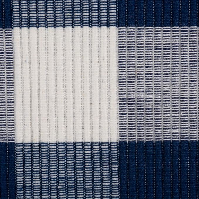 DII Buffalo Check Collection, Classic Farmhouse Placemat Set, 13x19, Navy & Cream, 6 Piece