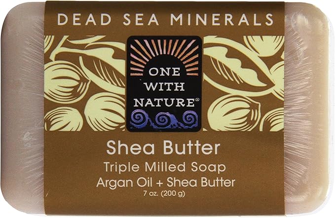 One With Nature, Dead Sea Mineral Bar Soap, Shea Butter, 7 oz