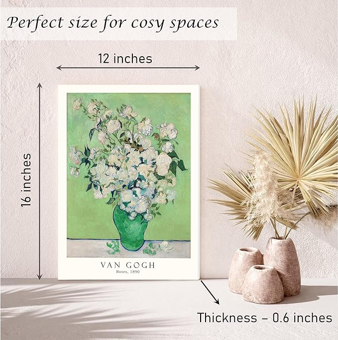 Induslyfe Framed Grass Wall Art Canvas Decor Set of 3, Matisse Wall Art Framed Prints Posters Mid Century Modern Art, Aesthetic Floral Botanical wall art for bedroom, living room, bathroom 12x16