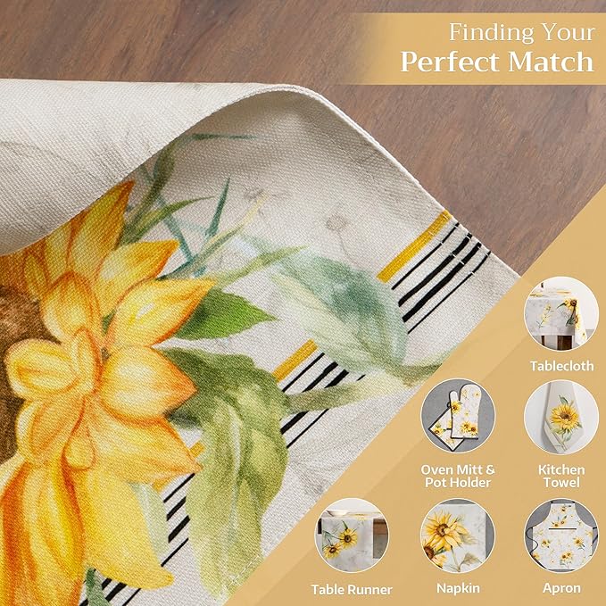 Maison d' Hermine Placemats Set of 4 100% Cotton Washable Cloth Place Mats, Reusable Table Mats for Kitchen Dining Decoration, Party, Wedding, Restaurant Spring/Summer (Candice, 13" x 19")