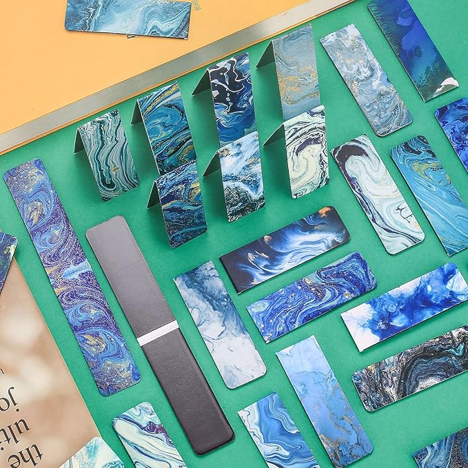 30 Ocean-themed Magnetic Bookmarks - Markers Clips for Students, Teachers, Home, Office, Reading
