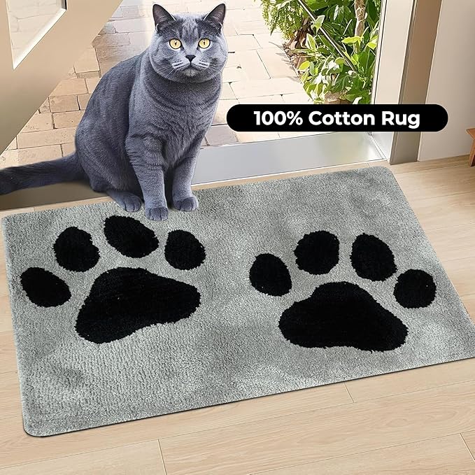 Super Absorbent Dog Bath Mat – Non-Slip Quick Dry Pet Mat for Dogs & Cats, Soft Microfiber Towel Rug for Bathroom, Grooming, Entryway – Machine Washable, 36"x24"