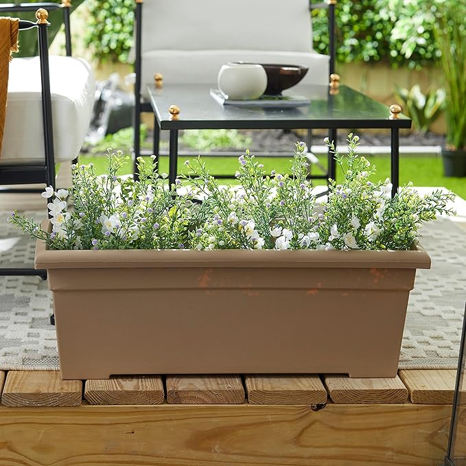 The HC Companies 28" Romana Planter in Sandstone