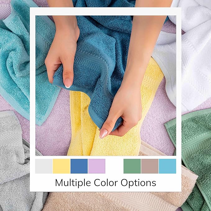 TEXTILOM 6 Pcs Bath Towel Set – Hotel and Spa Quality & Soft & Absorbent & Quick Dry Bath Towels for Bathroom –100% Turkish Cotton Bathroom Towels Set (2 Bath Towels,2 Hand Towels,2 Washcloths)-Navy