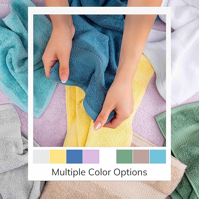 TEXTILOM Bath Towel Set – Hotel and Spa Quality & Soft & Absorbent & Quick Dry Bath Towels for Bathroom – 100% Turkish Cotton Bathroom Towels Set of 4 (27 x 54 inches)- Grey