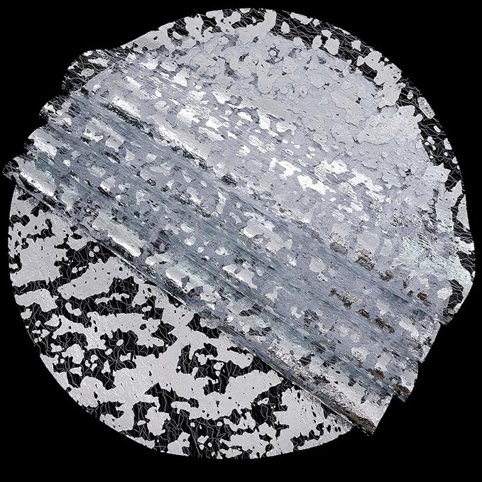 Sliver Placemats Disposable Round Table Mat 13 Inch Silver Foil Mesh Pressed Paper Placemat Sliver Tablecloths Table Runner for Party Wedding Home Dinners Table Decor (Silver, 50 Pcs)