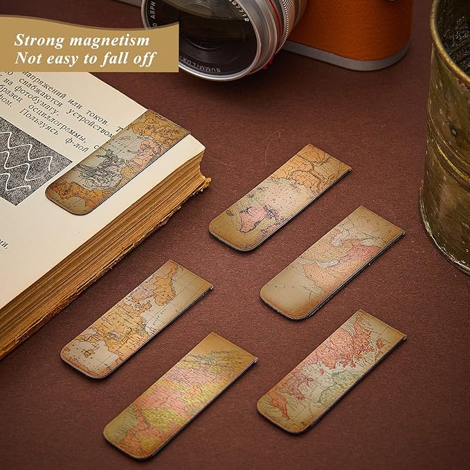 10 Pieces Magnetic Bookmarks Magnet Page Markers Classic Reading Bookmarks Vintage Magnetic Page Clip Assorted Book Markers Set for Students Reading