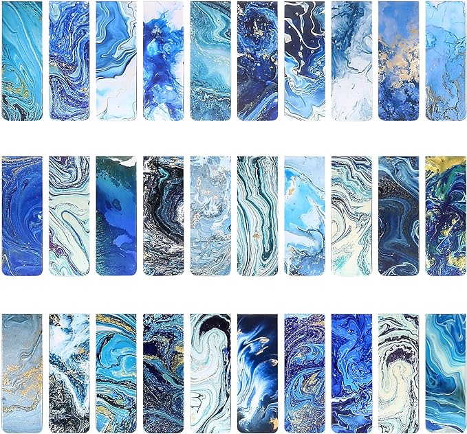 30 Ocean-themed Magnetic Bookmarks - Markers Clips for Students, Teachers, Home, Office, Reading