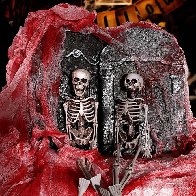 ZYP 197x 78.7in Halloween Blood Red Creepy Cloth Decorations Spooky Fabric Creepy Scary Gauze Cloth Decoration for Halloween Party Supplies