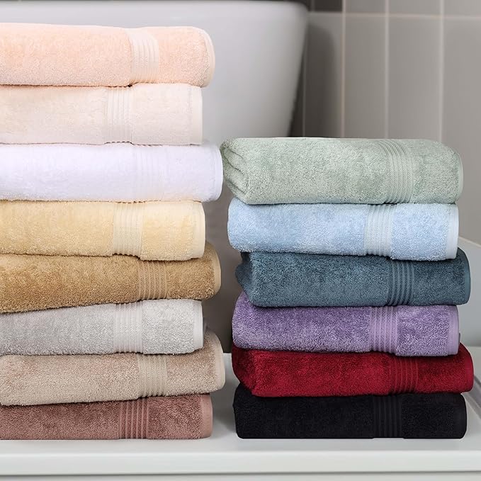 Superior Egyptian Cotton 3-Piece Towel Set, Basic Towels For Bathroom, Home Decor, Guest Bath, Shower, Apartment, Included 1 Face, 1 Hand, 1 Bath Towel, Washcloth, Quick Dry, Gold