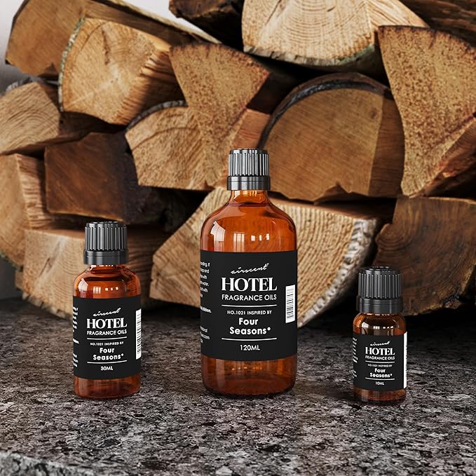 AirScent Hotel Diffuser Oil Inspired by The Four Seasons Signature Scent - Fragrance Oil No. 1021 for Ultrasonic and Waterless Diffusers and Crafting - 10 mL, 0.34 fl oz Glass Bottle with Dropper